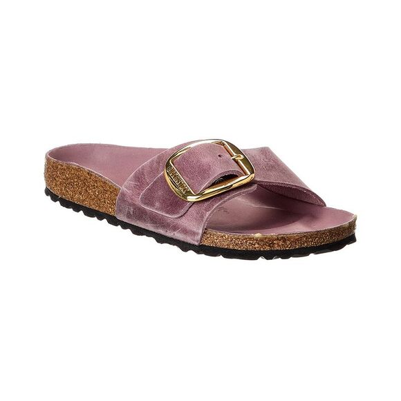 Birkenstock Madrid Narrow Big Buckle Oiled Leather Sandal - Picture 1 of 5